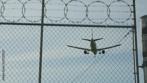 Plane on final approach to Vancouver Airport photo