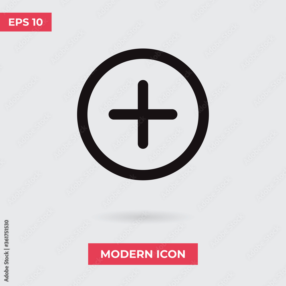 Obraz premium Plus icon vector. Add sign