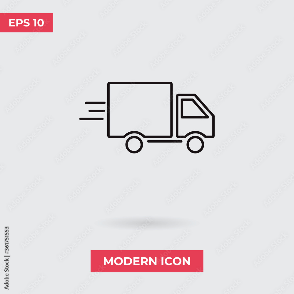 Delivery truck icon vector. Van sign Delivery truck icon vector. Van sign