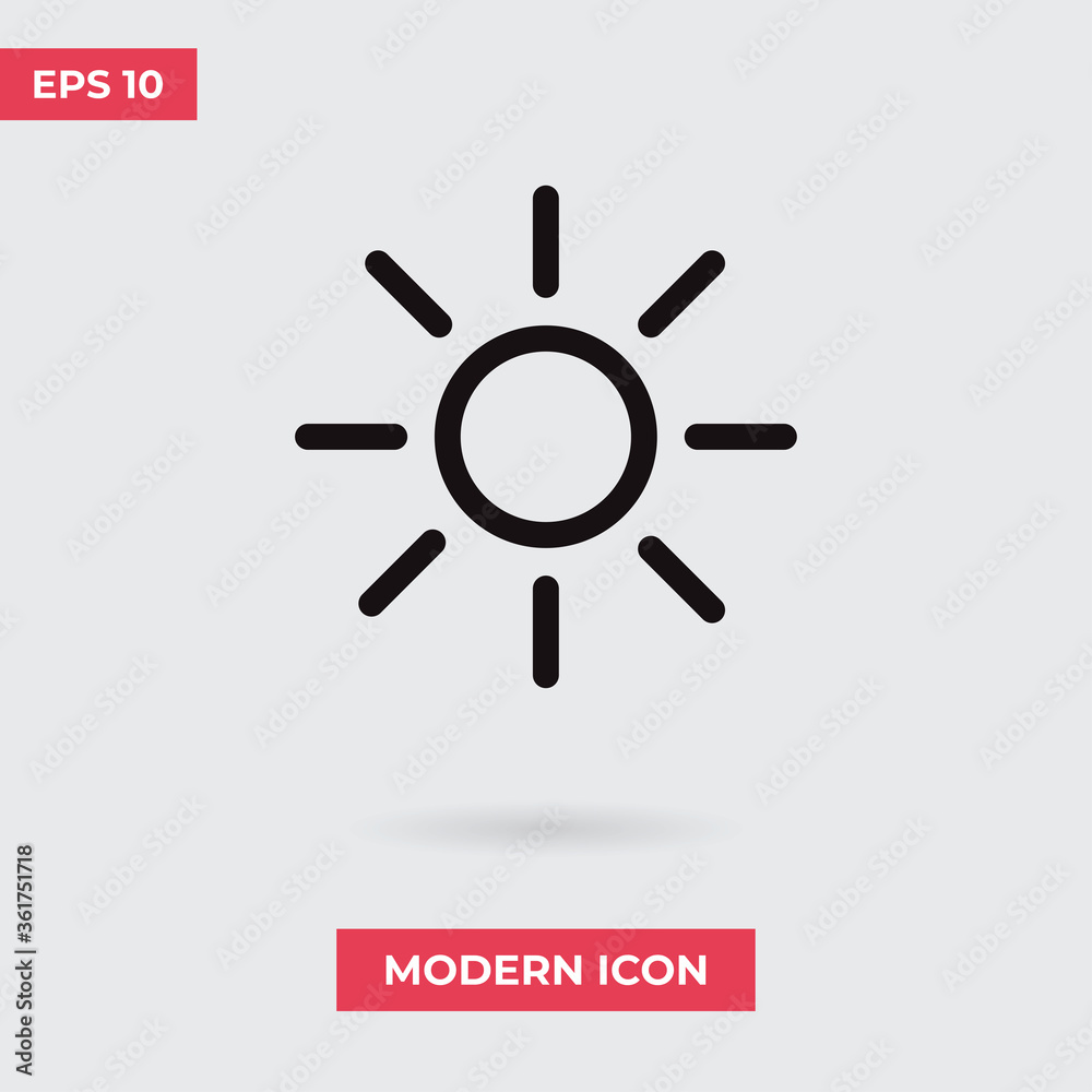 Sun icon vector. Sunny sign Sun icon vector. Sunny sign