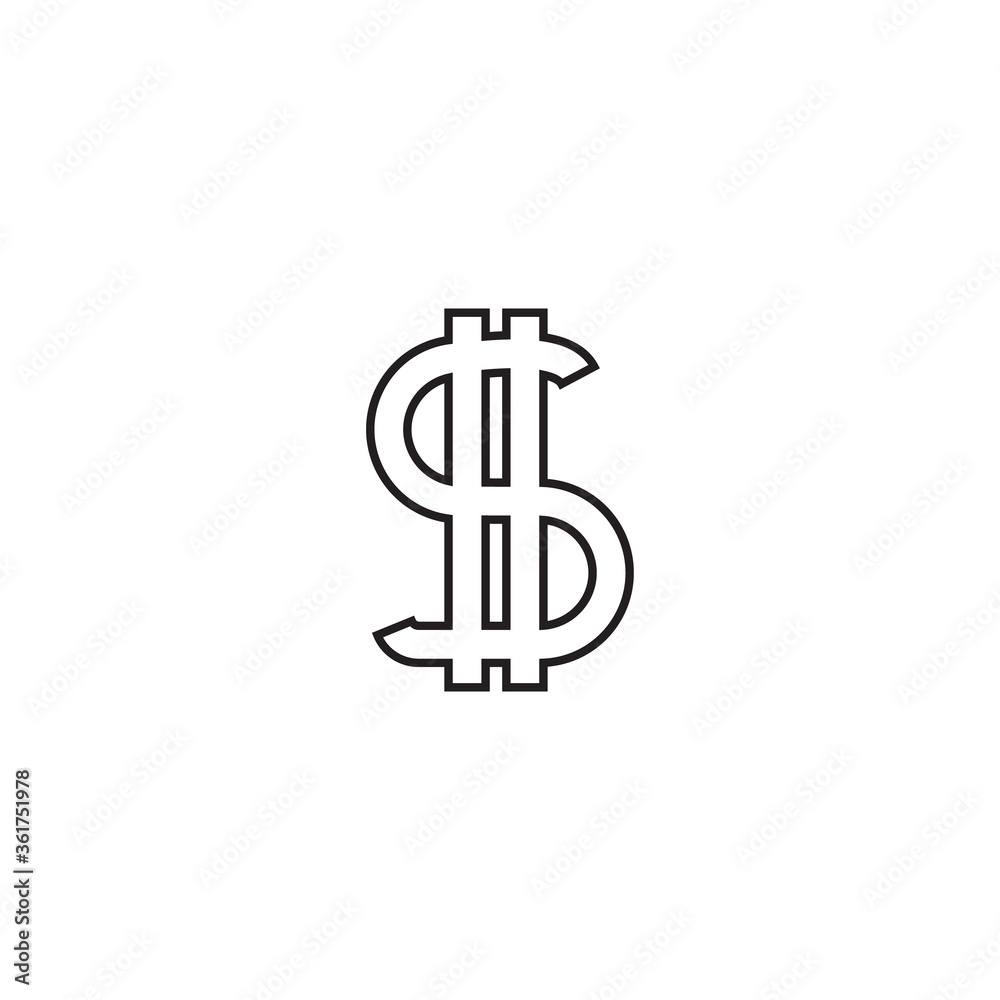 Dollar line icon