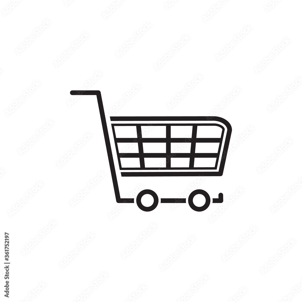 Shopping cart line icon vector