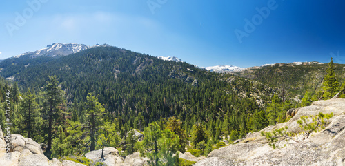 Peaks of Sierra Nevada mountains in the USA