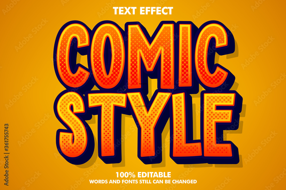 Retro comic style text effect