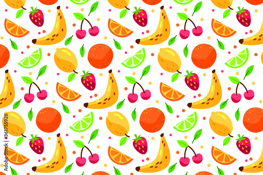 Fototapeta premium Summer Fruit Pattern 
