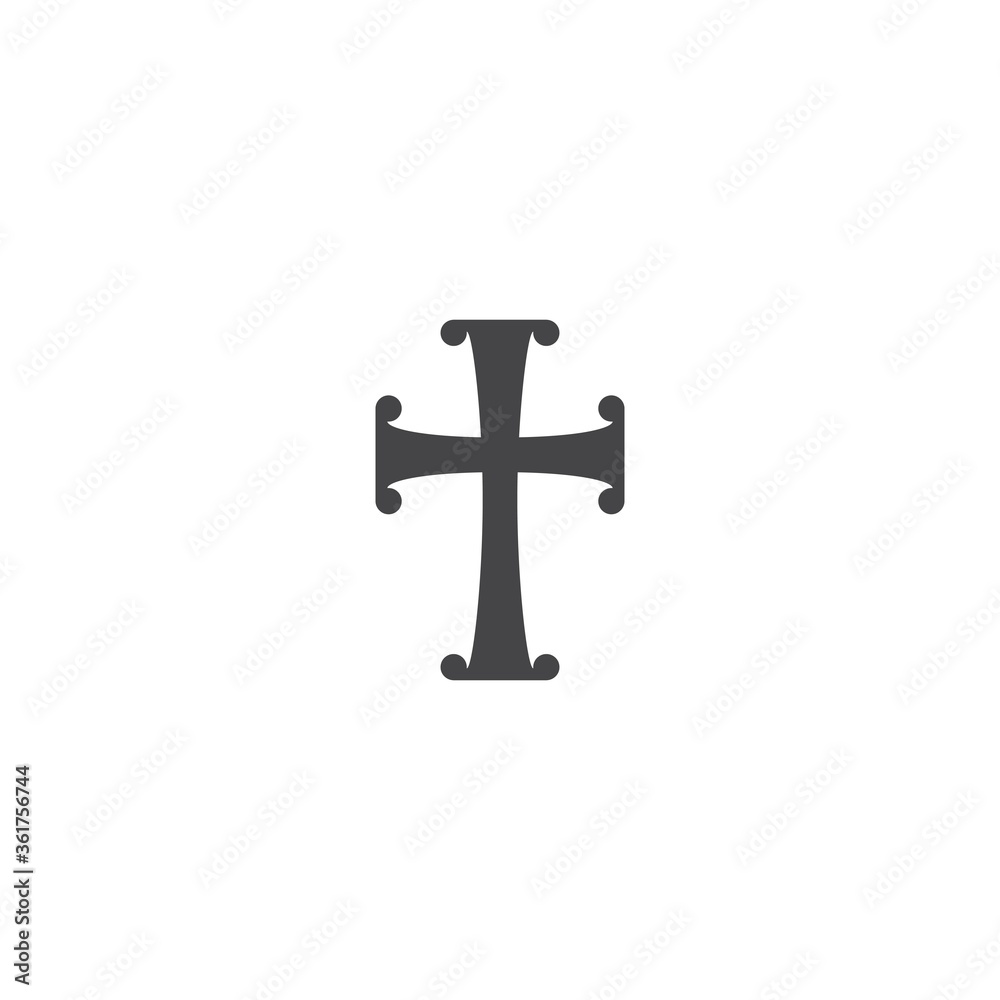 symbol of Christian cross,vector icon logo illustration symbol of Christian cross,vector icon logo illustration