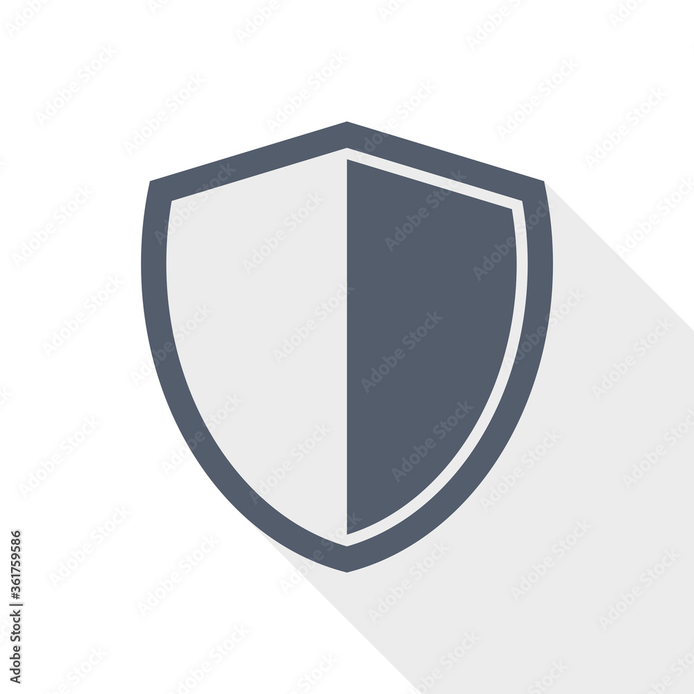 Shield, protection, security concept flat design vector icon Shield, protection, security concept flat design vector icon