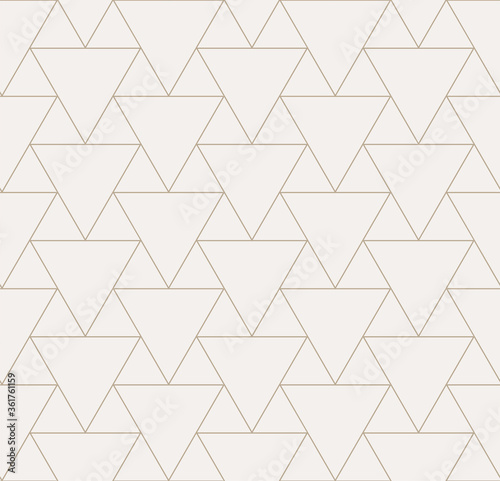 Repeat Modern Graphic Triangle Tile Pattern. Repetitive East Vector Geo Deco Texture. Seamless Fabric Polygon Decoration Texture. 