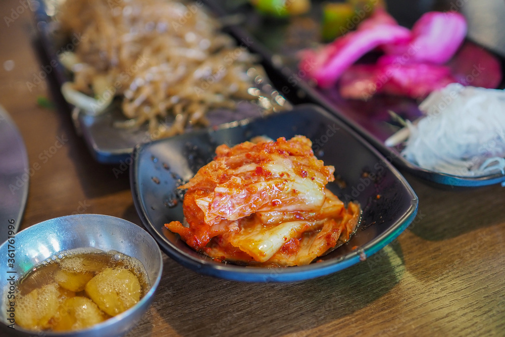 kimchi traditional korean food Selective focus.