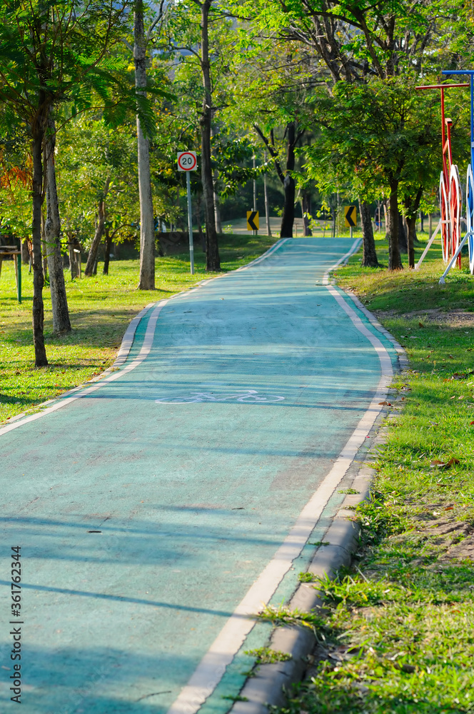 Bicycle Lane in a Park