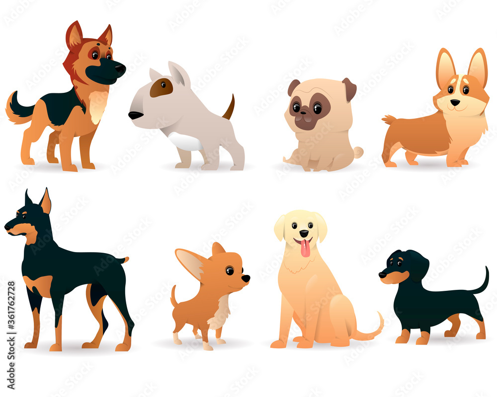 Dogs animals character