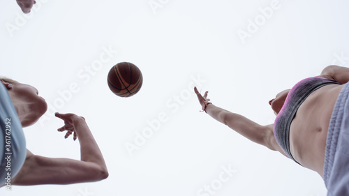 Basketball, ball, gym, girl