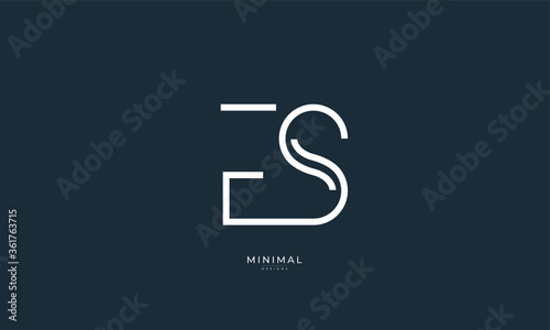 Alphabet letter icon logo ES