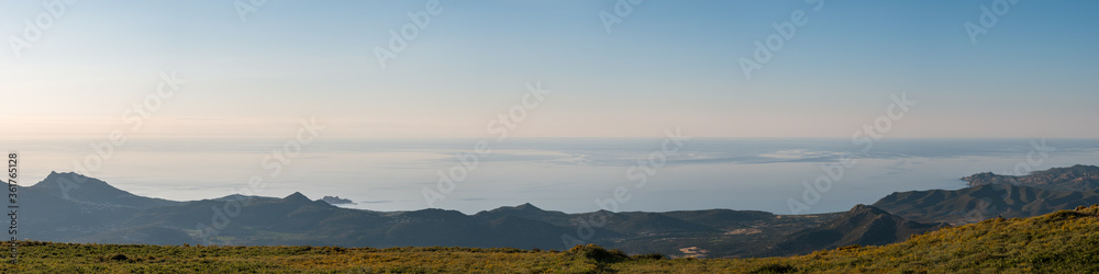 Panoramic view of Ile Rousse and coast of Corsica Panoramic view of Ile Rousse and coast of Corsica