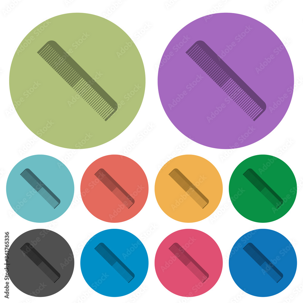 Simple comb color darker flat icons Simple comb color darker flat icons