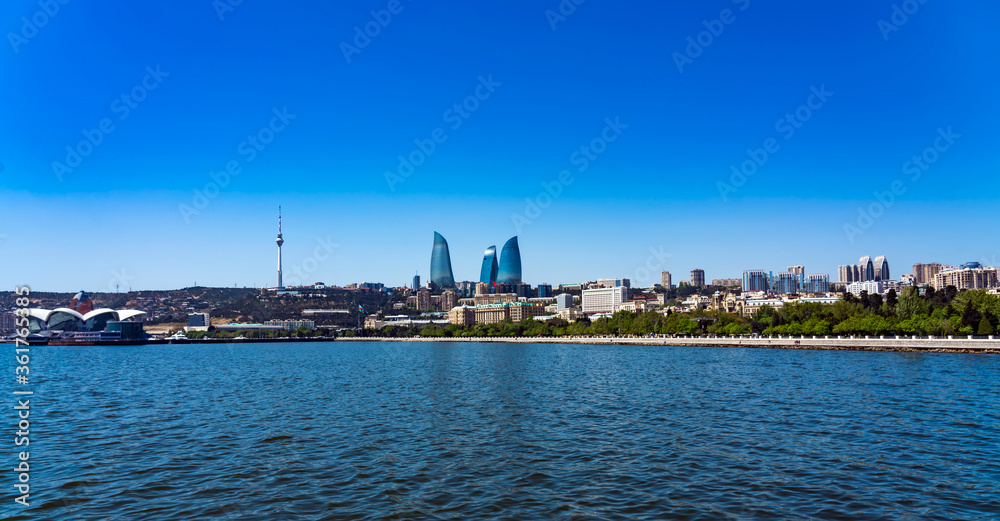 view of Baku, Azerbaijan.