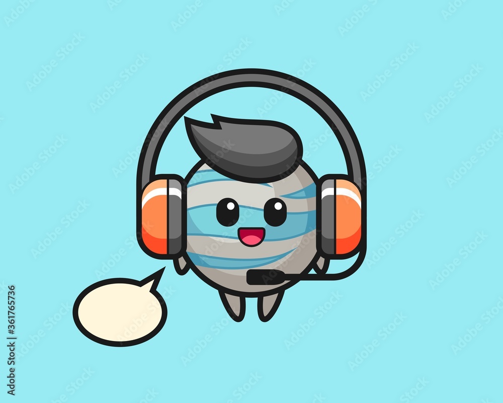 Planet cartoon as a customer service Planet cartoon as a customer service