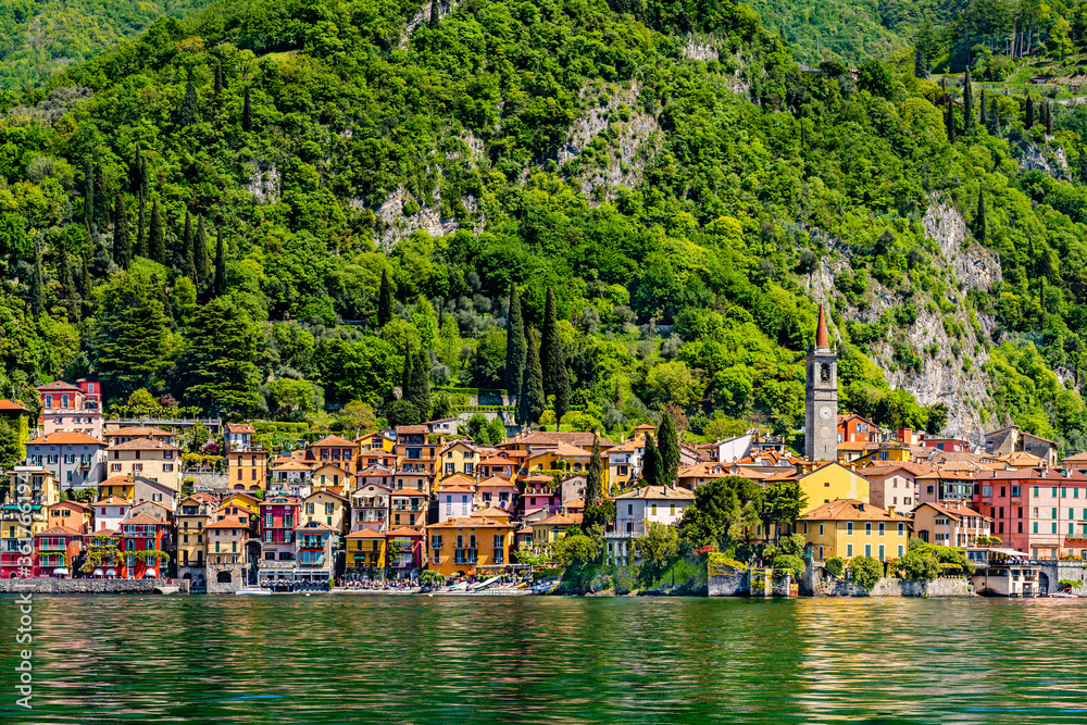 Colorful Varenna village on Lake Como riviera in the Province of Lecco, Lombardy region, Milan, Italy
