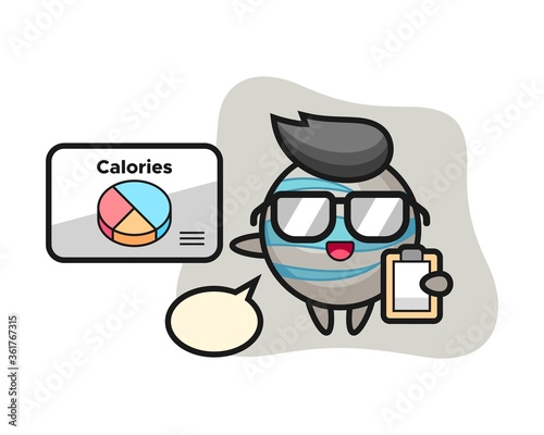 Planet cartoon as a dietitian