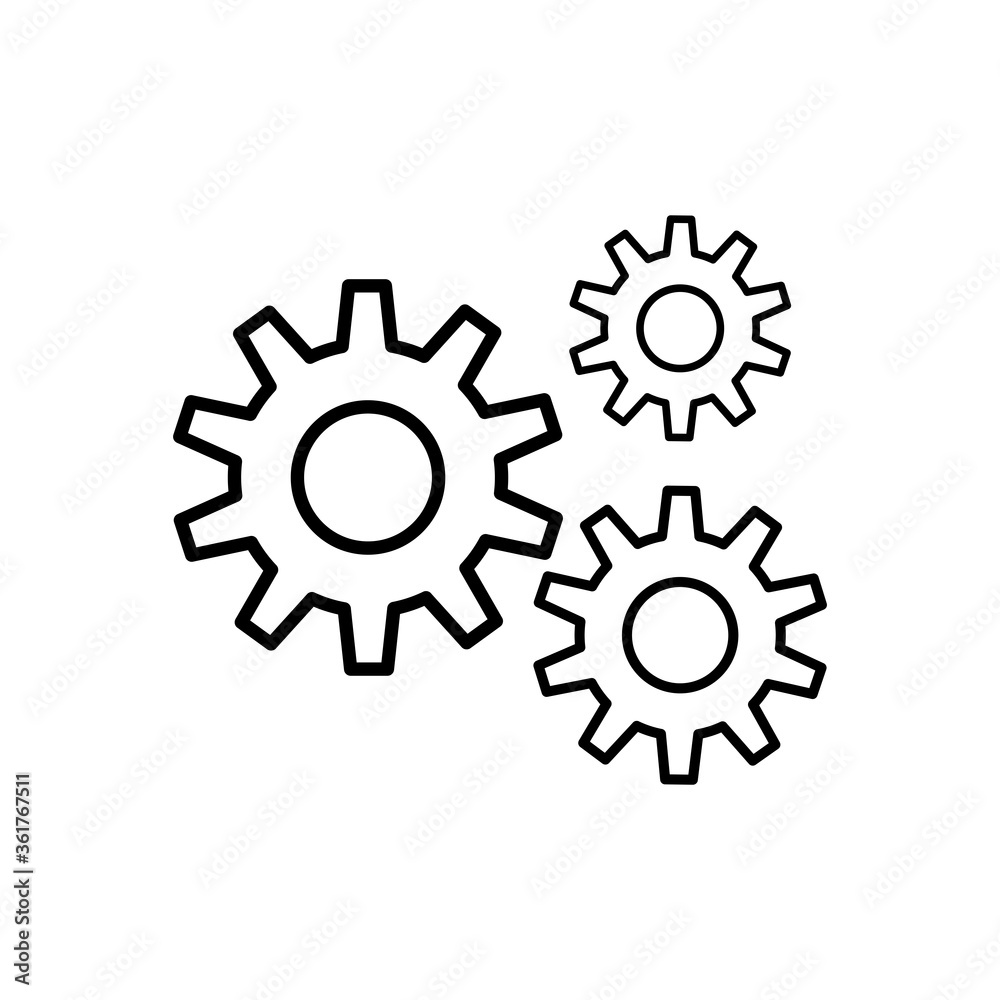 Gear Settings Icon Vector Illustration Gear Settings Icon Vector Illustration