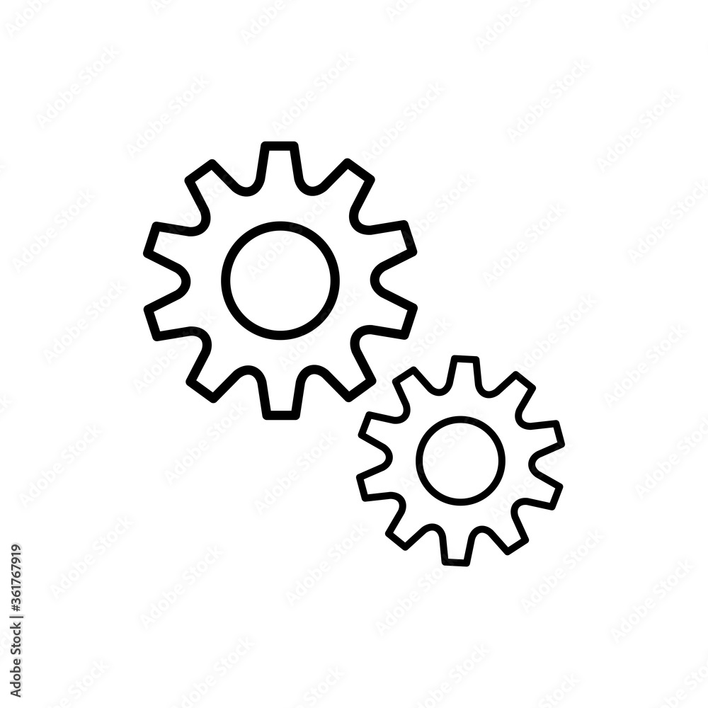Gear Settings Icon Vector Illustration Gear Settings Icon Vector Illustration