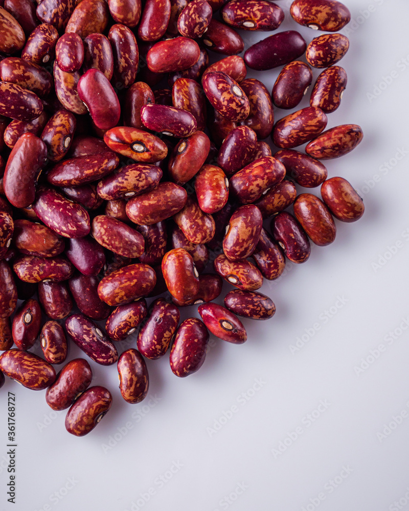 fresh organic natural beans on a white background fresh organic natural beans on a white background