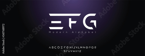 Abstract digital modern alphabet font.Minimal slim typography monogram font style. Vector illustration and tech font.