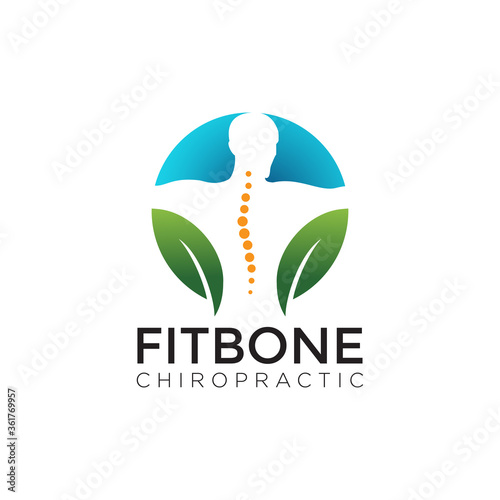fitbone logo, creative slim body vector