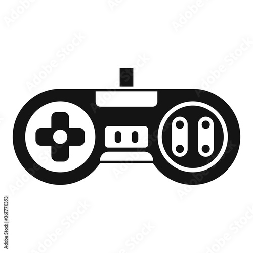 Arcade gaming joystick icon. Simple illustration of arcade gaming joystick vector icon for web design isolated on white background photo