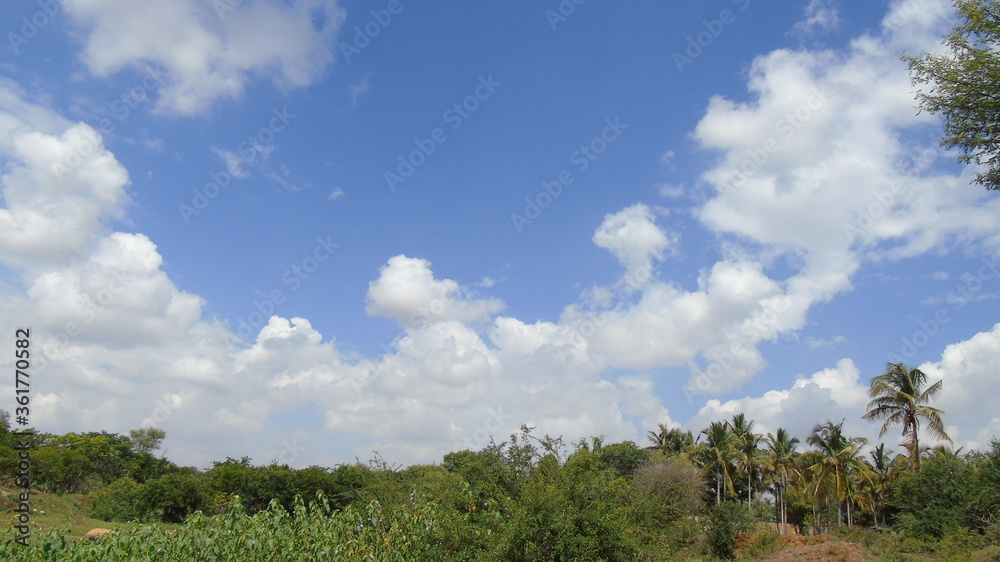 landscape with blue sky and clouds landscape with blue sky and clouds