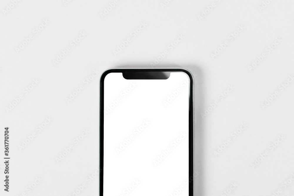 Blank smartphone on white background. Photo. 白背景の上のスマホのブランク素材 写真 Blank smartphone on white background. Photo. 白背景の上のスマホのブランク素材 写真