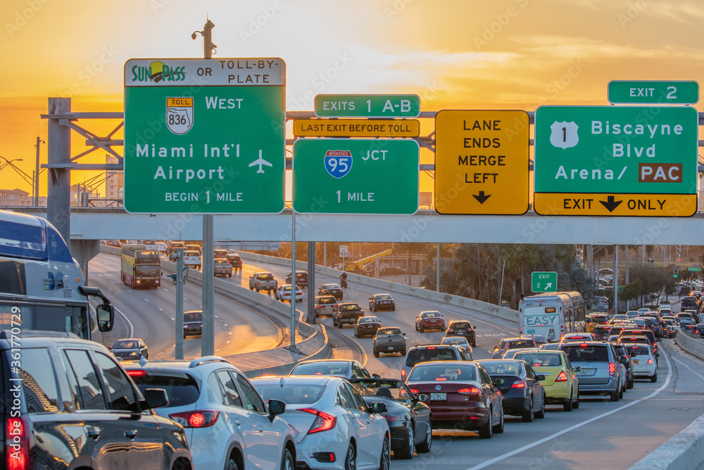Miami traffic Stock Photo Adobe Stock Miami traffic Stock Photo Adobe Stock
