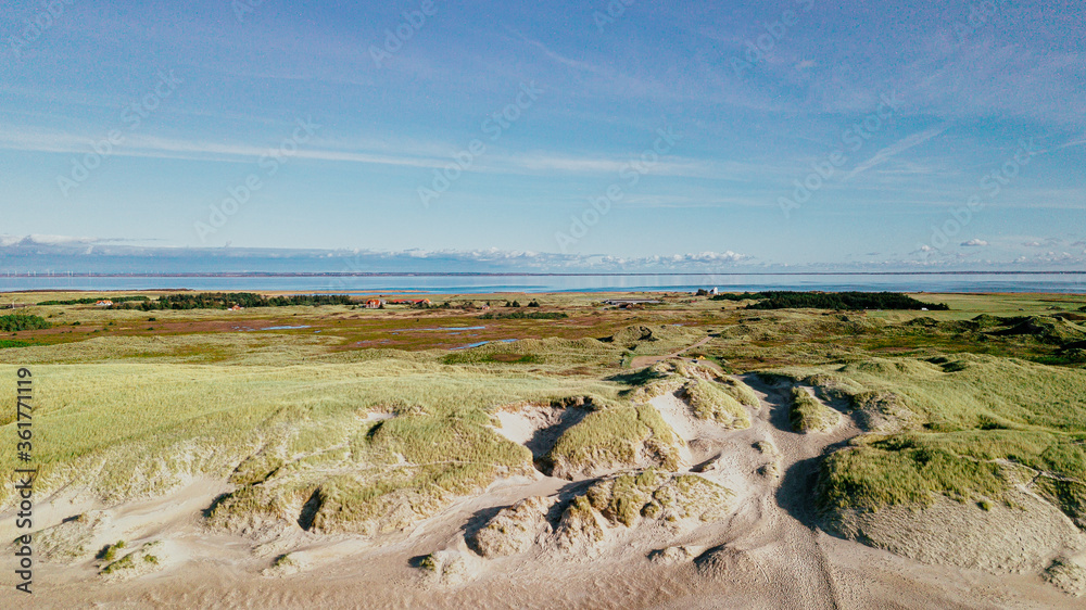 Nordsee und Ringkøbing in Dänemark - Luftbild mit Drohne Nordsee und Ringkøbing in Dänemark - Luftbild mit Drohne