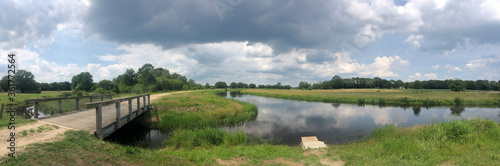 Panorama from the Beneden Regge river in Overijssel