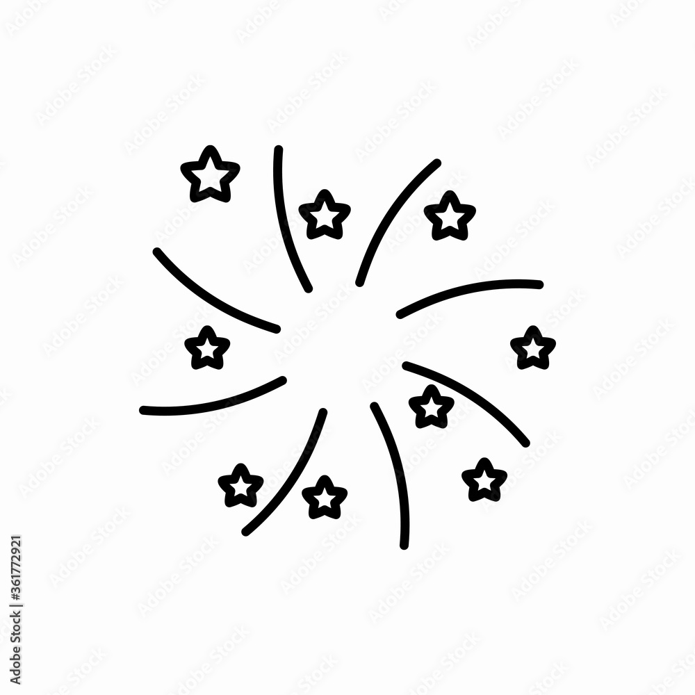 Outline fireworks icon.Fireworks vector illustration. Symbol for web and mobile Outline fireworks icon.Fireworks vector illustration. Symbol for web and mobile