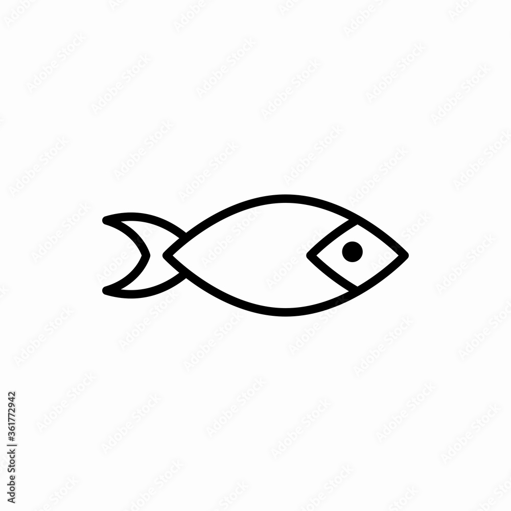 Outline fish icon.Fish vector illustration. Symbol for web and mobile Outline fish icon.Fish vector illustration. Symbol for web and mobile
