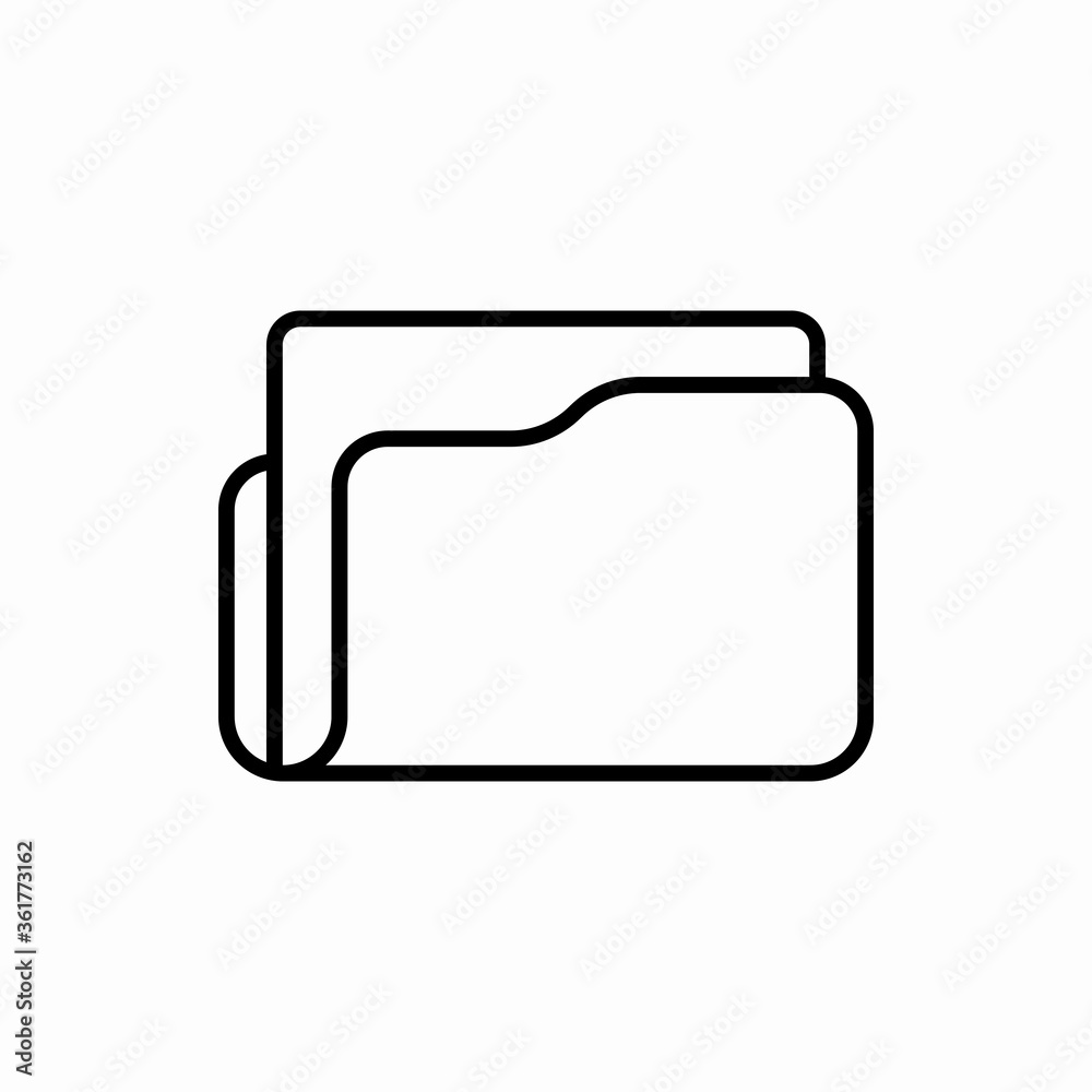 Outline folder icon.Folder vector illustration. Symbol for web and mobile Outline folder icon.Folder vector illustration. Symbol for web and mobile