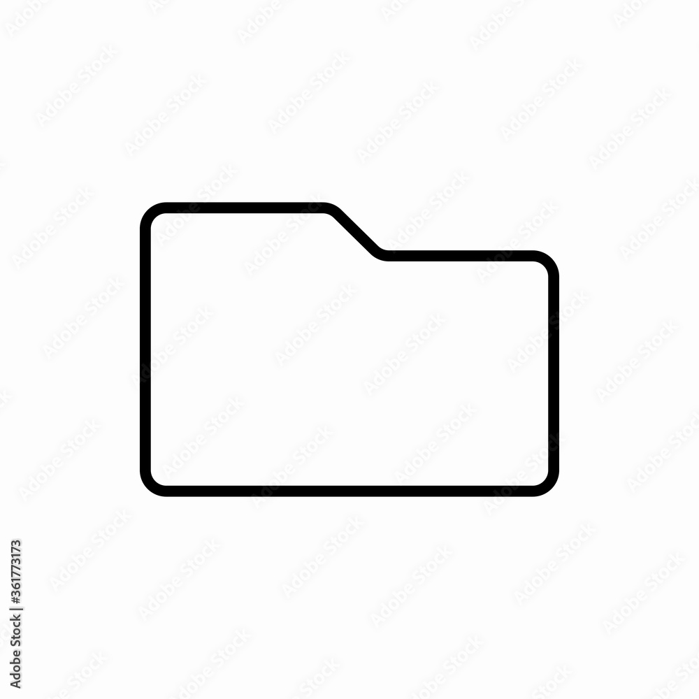 Outline folder icon.Folder vector illustration. Symbol for web and mobile Outline folder icon.Folder vector illustration. Symbol for web and mobile