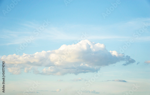 beautiful blue sky with clouds on background.