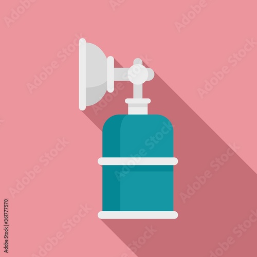 Anesthesia mask bottle icon. Flat illustration of anesthesia mask bottle vector icon for web design