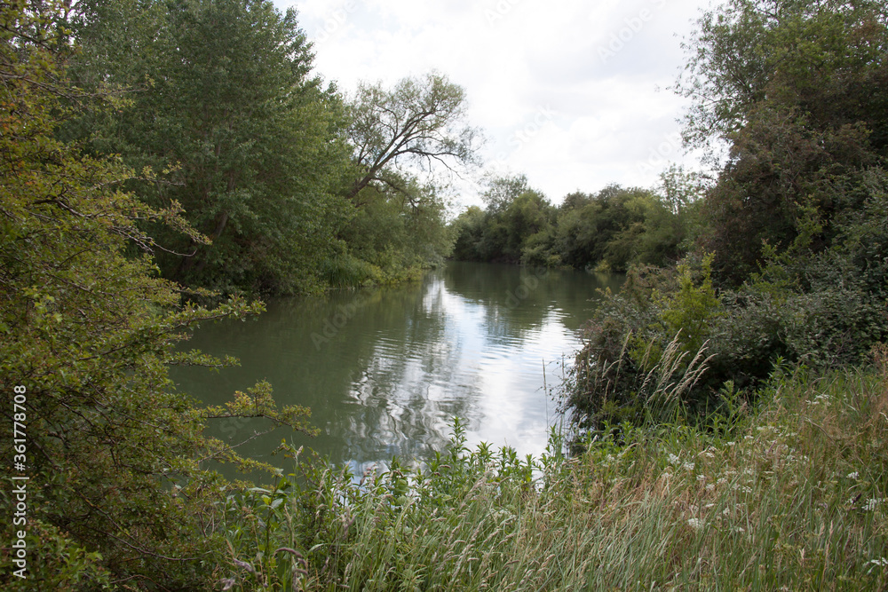 Views along the Thames River at the village of Eynsham in the United Kingdom Views along the Thames River at the village of Eynsham in the United Kingdom