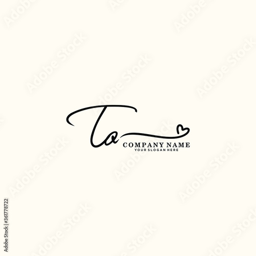 Fototapeta Naklejka Na Ścianę i Meble -  TO initials signature logo. Handwriting logo vector templates. Hand drawn Calligraphy lettering Vector illustration.
