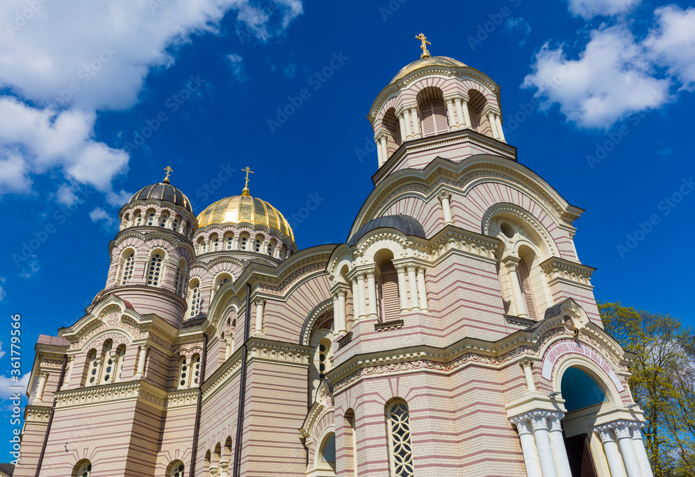 The orthodox cathedral in Riga, Latvia