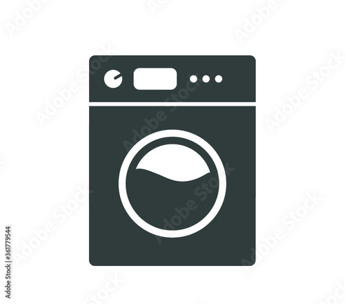 Washing machine icon. mashing machine vector illustration. 