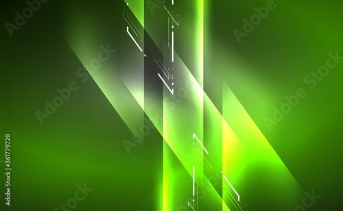Dynamic neon shiny abstract background. Trendy abstract layout template for business or technology presentation, internet poster or web brochure cover, wallpaper