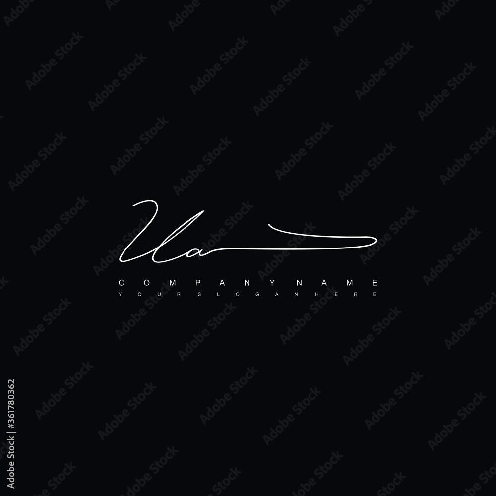 UA initials signature logo. Handwriting logo vector templates. Hand drawn Calligraphy lettering Vector illustration.
UA initials signature logo. Handwriting logo vector templates. Hand drawn Calligraphy lettering Vector illustration.