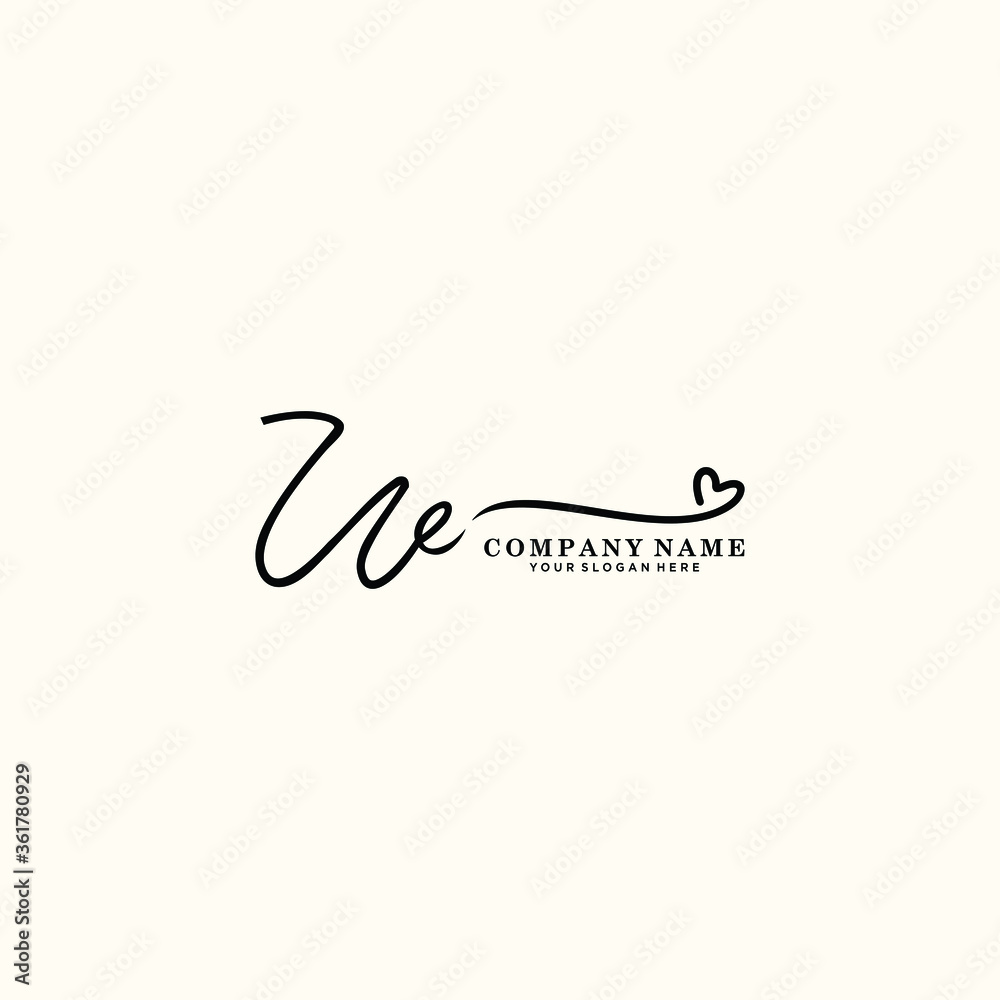 UE initials signature logo. Handwriting logo vector templates. Hand drawn Calligraphy lettering Vector illustration.
