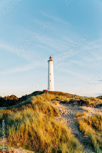 Lyngvig Fyr bei Hvide Sande - Leuchtturm an Nordsee 