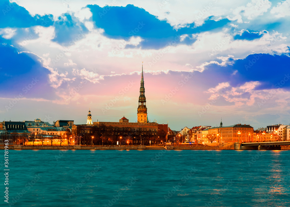 Riga sunset, Latvia
