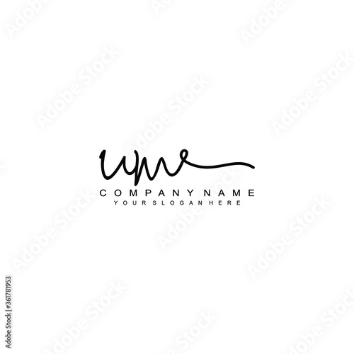 UM initials signature logo. Handwriting logo vector templates. Hand drawn Calligraphy lettering Vector illustration.
